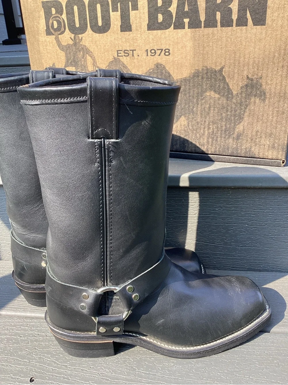 Chippewa 10.5D Model #27868 Black Leather Harness Motorcycle Boots